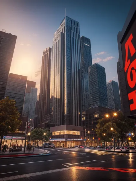 a hand pointing at a billboard advertising a global properties real estate company,detailed hand,hyper-realistic billboard,photorealistic building,stunning lighting,dramatic angles,beautiful colors,cinematic composition,(best quality,4k,8k,highres,masterpi...