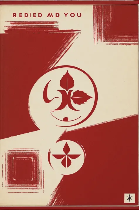 Red and white album cover with a symbol in the middle