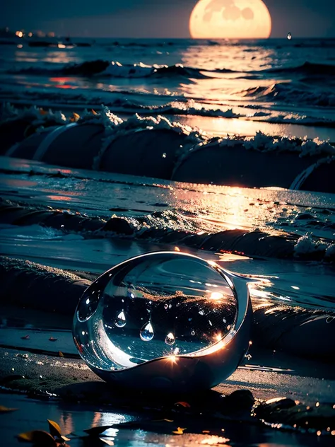 Water Drop，moonlight，Fallen Leaves，ocean，mechanical