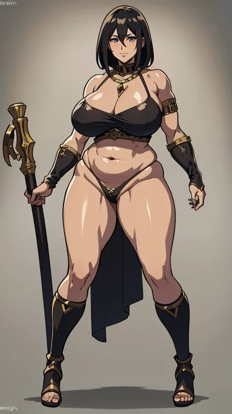 Barbarian, Mature female, plump, medieval europion full body image