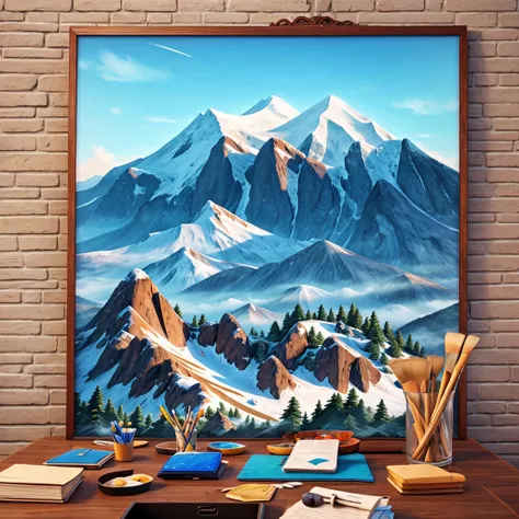 mountain painting