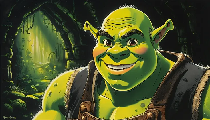 impactful paint of shrek is programming, computer, program, code, shrek  highly detailed,   8k,   sharp,  professional, clear,  ...