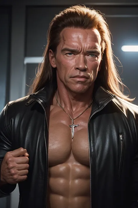 Arnold Schwarzenegger in the movie Terminator 1