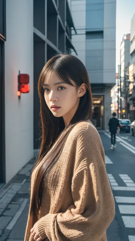 Tokyo、Street、Fashion Snap、real、snapshot、Stylish、Fashion Model、Mode Fashion、In front of the building wall、(best quality,4K,8K,highres,masterpiece:1.2),ultra-detailed,(realistic,photorealistic,photo-realistic:1.37),HDR,studio lighting,sharp focus,