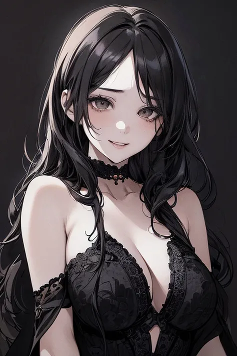 masterpiece、８K、Highest quality, (Background details), High Contrast, Very beautiful girl, 10th Generation、Detailed original illustration、Detailed shading、functional、Delicate face、Charm、Villainess、sexy、Real breasts、Crazy Smile, Crazy Eyes,、Head close-up, Bl...