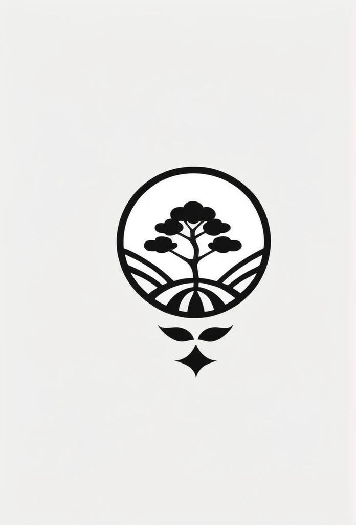 Logos of fashionable Japanese farms and landscaping companies
plant
Pretty cool
chic and modern design
monotone
with rich greenery

The background is white