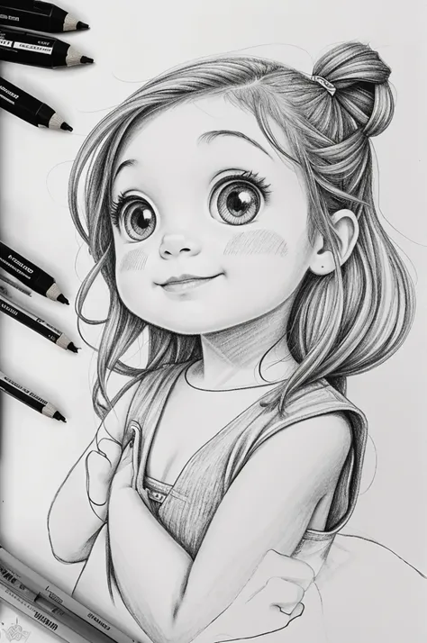 Drawings, less details, black and white, for kids, 