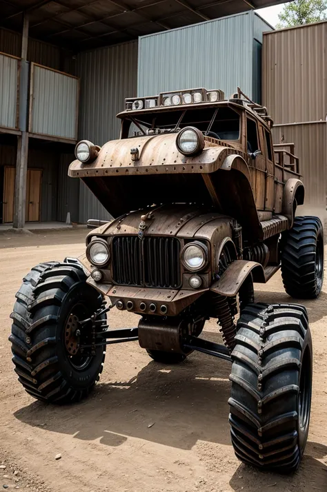 3 wheel steampunk monster truck