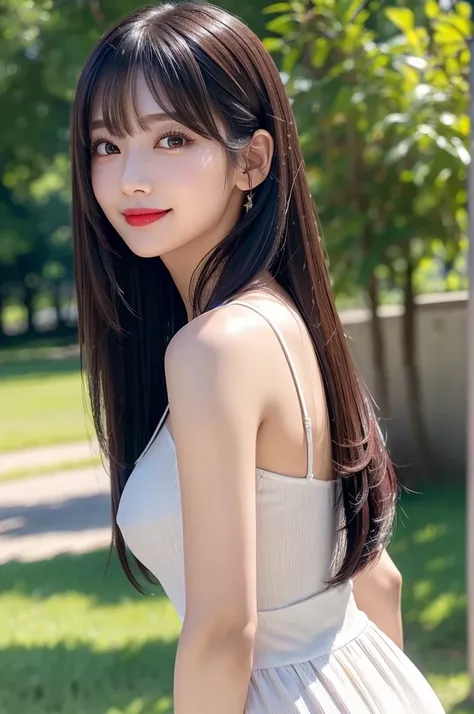 (((A real beauty))), RAW Photos, Black Hair、folder、Round eyes、False eyelashes、Straight Hair, Wavy Hair、correct、Crimson lipstick、Striped Hair、Brown Hair、Blue Hair、(Gradient Hair)、Asymmetrical Hair、Hair behind the ear、Crossed bangs、Long Hair、((お尻までLong Hair)...