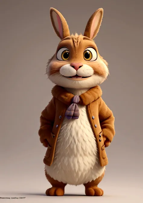 bunny, realistic pixar style, furry animal,