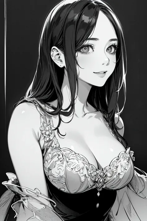 masterpiece、８K、Highest quality, (Background details), High Contrast, Very beautiful girl, 10th Generation、Detailed original illustration、Detailed shading、functional、Delicate face、Charm、Villainess、sexy、Real breasts、Crazy Smile, Crazy Eyes,、Head close-up, Bl...