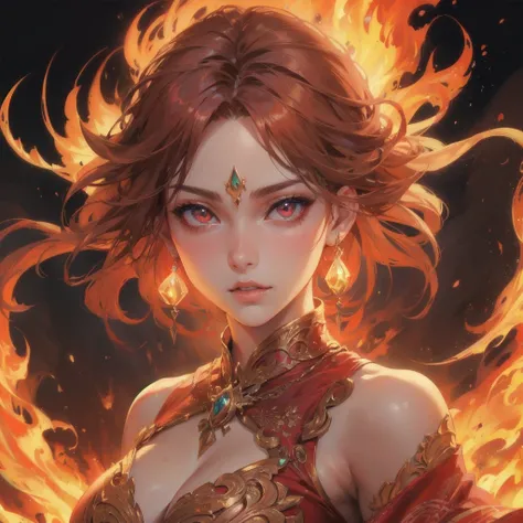  masterpiece, (textured skin), best quality, gorgeous beautiful girl, (a devil), detailed clothes,large breasts,narrow waist,, (beautiful face), cinematic lighting, (fantasy anime art ),