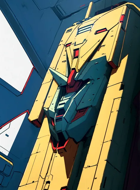 Interiorof spaceship, gundam, anime,cel shading