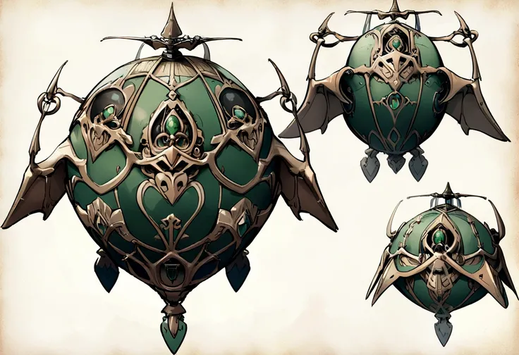 Three views of the game，A small flying machine of the elves