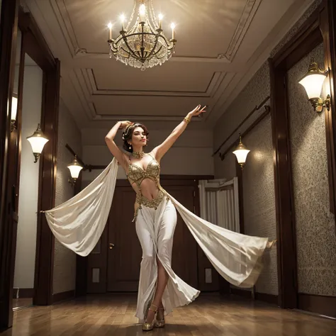 Luxurious dance ，Vintage renovation，Brightly lit