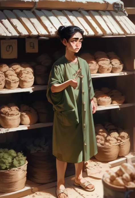 ayush, a young artist, exploring an ancient, dusty store during summer vacation.