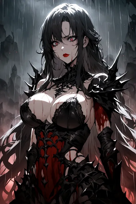 Create an image of a stunningly beautiful perfect  fantasy death knight , Stunningly gorgeous beautiful perfect sexy face, perfect makeup, lipstick, curved eyebrows, long luscious eyelashes, black eyeliner,hyper detailed long hair, sadistic eyes, hour glas...