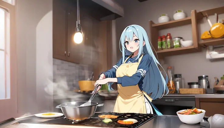 Woman in cooking