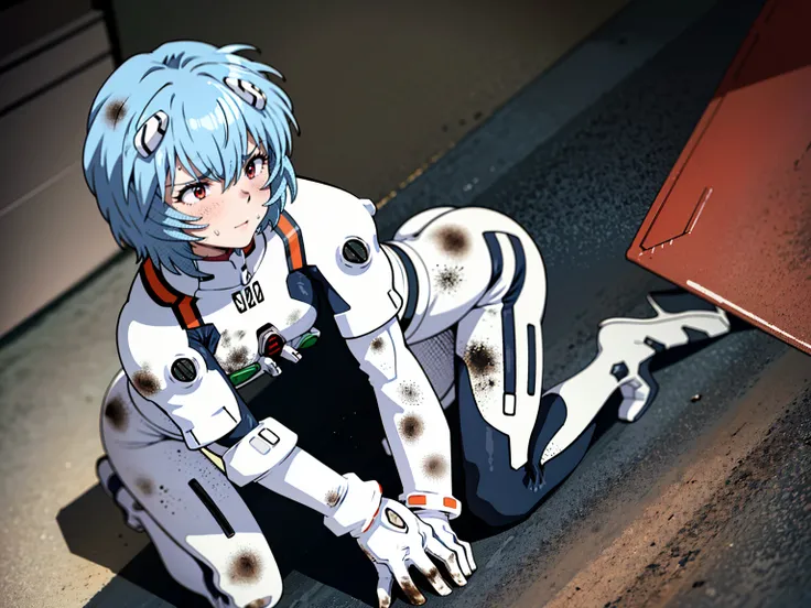 ((Highest quality, 8k wallpaper)),(masterpiece, Highest quality),Very detailed,High resolution,(Official Art:1.3),(((Anime screenshots,Black outline))),One girl,alone, Break mer1,(Rei Ayanami {Neon Genesis Evangelion,}1.2),masterpiece, best quality, outdoo...