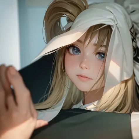 head of&#39;artwork, (realistic), high resolution, very detailed, Complicated, lovely woman, russet hair, blue eye, freckled, detailed face, armure de bikini, from behind, regarder le spectateur, showing ass, ssmile, fille chat, cat ears, queue de chat
