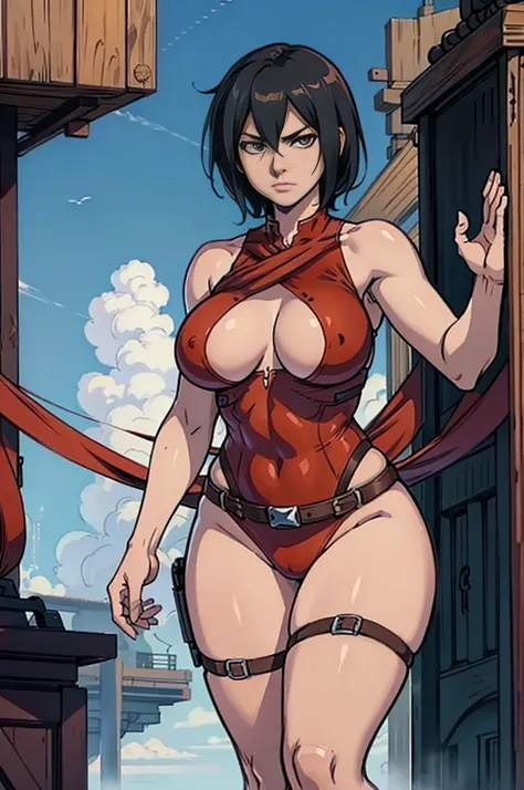 curvy sexy season 1 mikasa from attack on titan
