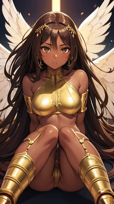 Brown skin　Beautiful War Goddess　Sexy high leg　Angel&#39;s wing　Gal Angel　Lewdな顔　Vulgar tattoos　Lewd　Fallen Angel　The despised angel　Vulgar pose　Spread your legs　Fallen Angel使　Pleasure Fall　Fallen War Goddess　Big Breasts