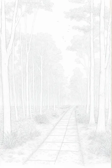 ((vlineart,B&W minimalist pencil drawing)), a sheep, (no lines inside), ((sketch style)), ((coloring book)), simple lines, background forest, ((no shading))