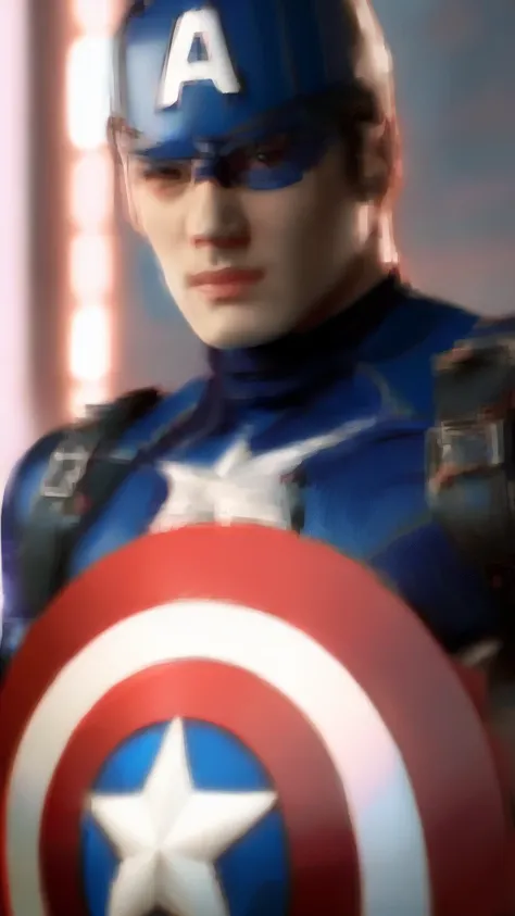 . .Tarantino style Smith as Captain America 8k, high definition, ใบหน้าที่มีdetails, ใบหน้าที่มีdetails, ดวงตาที่มีdetails, ชุดdetails, In the style of Marvel and DC, Too realistic, + movie shot + dynamic elements, detailsอย่างไม่น่าเชื่อ, sharpen, details...