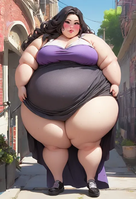 Super sized fatfat huge huge belly Fat obese sssbbw  gluttony high school girl 