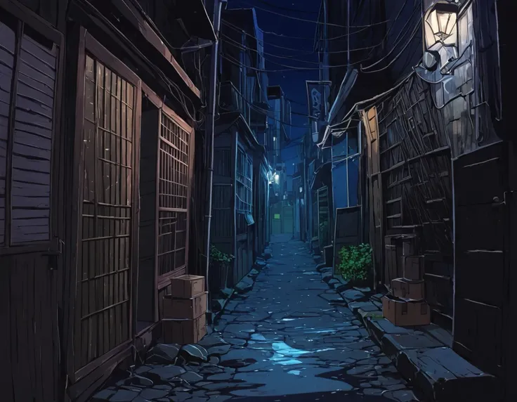 A young artist, Ayush, explores a narrow alley and discovers an old, dusty store named Curiosities and Mysteries ( horror anime style)