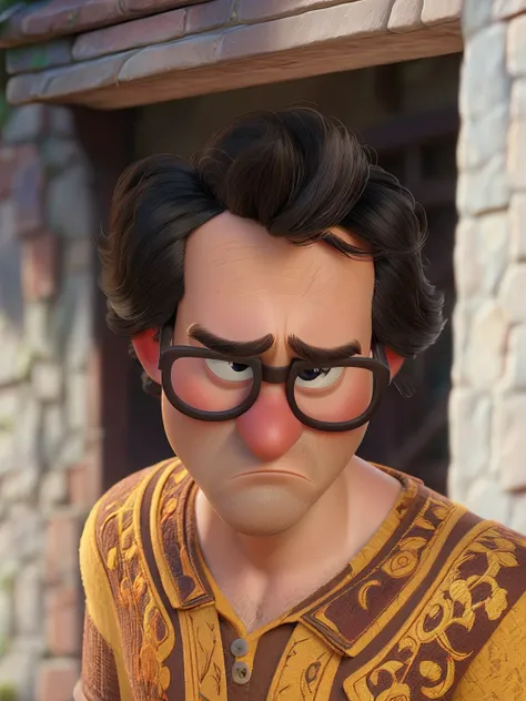 a man, disney, pixar, (Pixar style), Disney style, (masterpiece:1.2), (best quality) (detailed skin) (detailed texture) (8k) (cinematic lighting) (sharp focus)