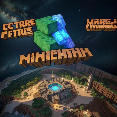 Crie uma logo de serie de Minecraft bedrock com o nome de STAR MINE