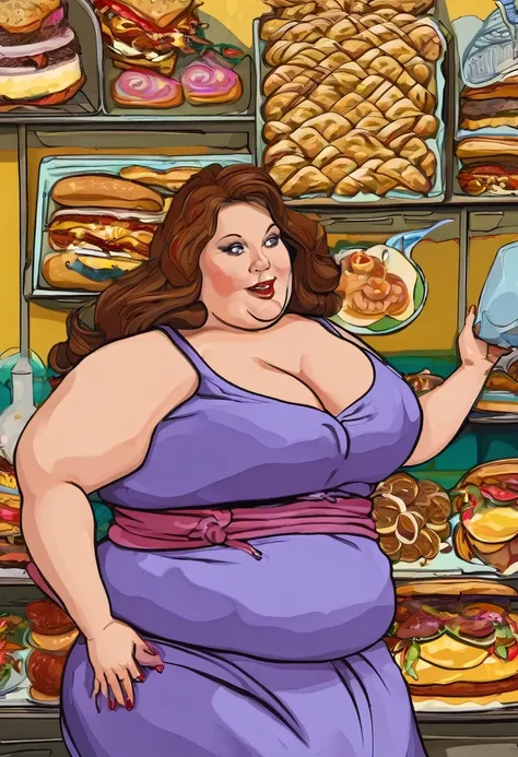 Super sized fatfat huge huge belly Fat obese   gluttony woman 