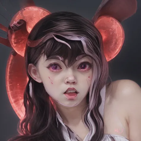 Anime girl demon style