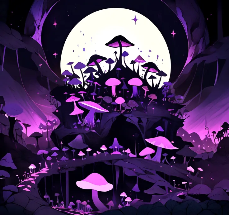 Countless mushrooms, dian, dark art