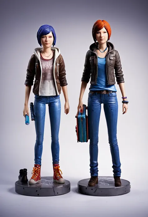 packaging design of action figures in the style of life is strange game design