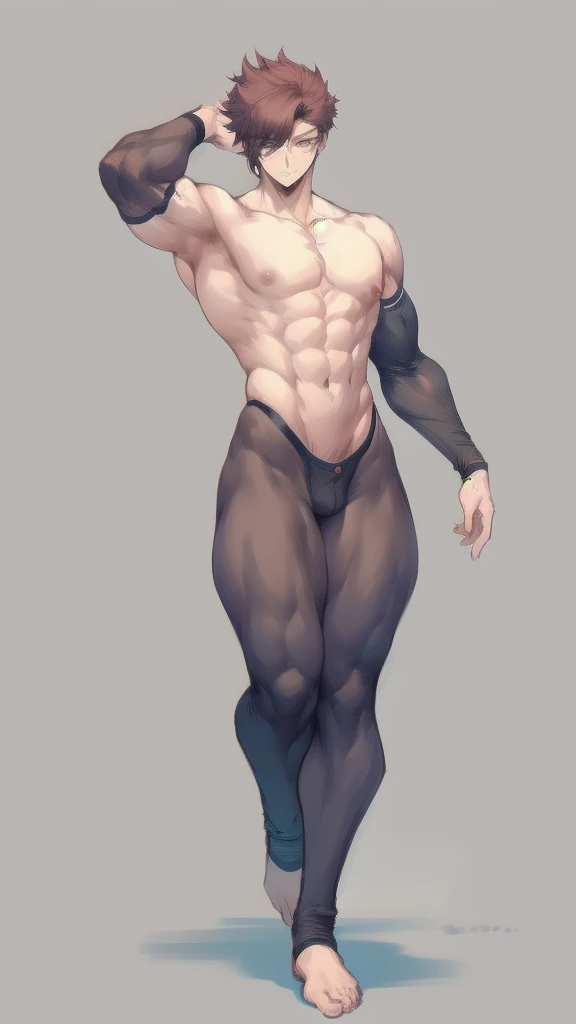 full body in image, masculine pose, unique hair, full naked man, male body, slender body, short hair, full body, hot body, sexy male body, dinamic pose, six patch. detalied pose, body, simple background, expressive face, focus on face, line art, sketch
