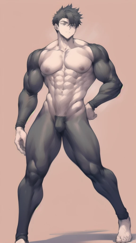 full body in image, masculine pose, unique hair, full naked man, male body, slender body, short hair, full body, hot body, sexy male body, dinamic pose, six patch. detalied pose, body, simple background, expressive face, focus on face, line art, sketch
