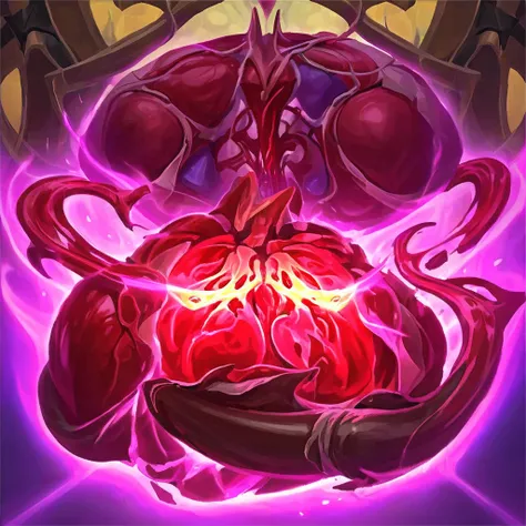 Show a caster consuming organs to gain bonuses. Visualize the options: Heart (heals 50%), Brain (heals 70%), Other organs (heal 30%), with damaged organs causing negative status effects (rage, savagery, lethargy, drunkenness). sangue, orgão, icone