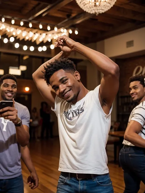 Man dancing at a party