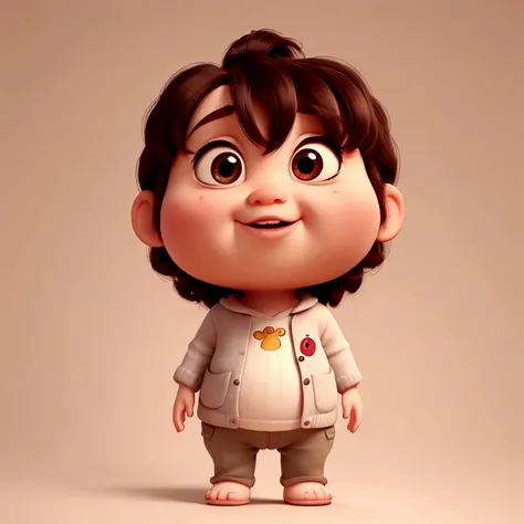 A pixar style baby, with slanted eye, with chubby cheeks high quality best quality