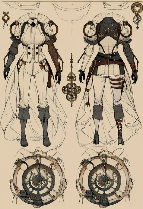 Concept art for a steampunk game