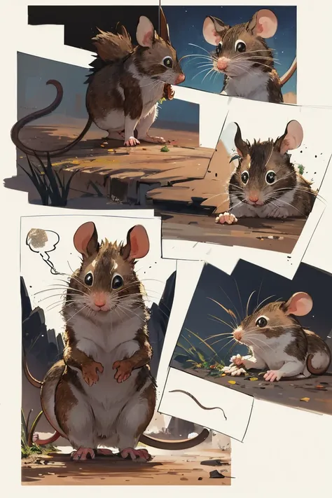 A mouse bites