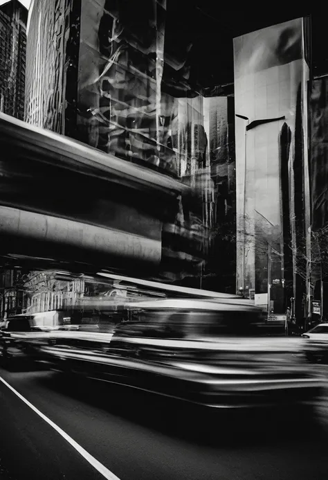 (((The best quality))), ((Masterpiece)) (high contrast photography) minimalist and aesthetic print, High Definition, detailed, urban scene, black and white, Rich textures.