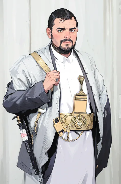 هناك Man holding a gun وزجاجة من النبيذ في يده, Dress like the Taliban, shabab alizadeh, Inspired by Abdullah Jarjouri, Inspired by Sheikh Hamdallah, With a gun, Man holding a gun, Saadan Afif, mohamed chahin, Full body snapshot, Whole body on fire, Selfie...