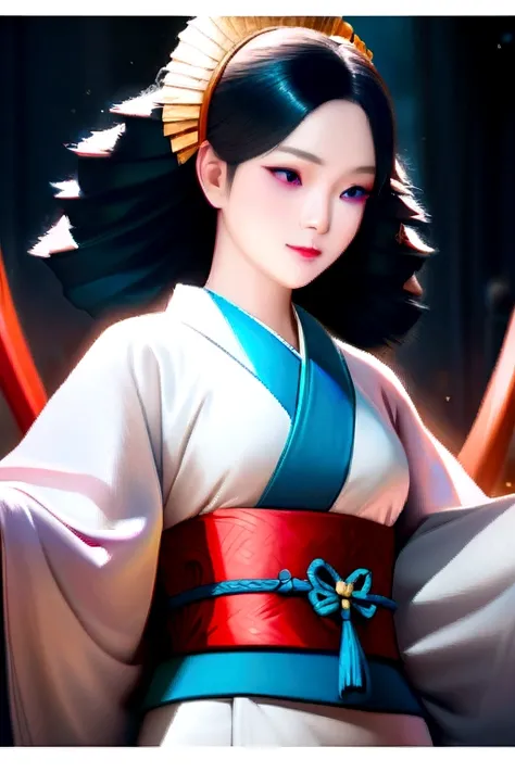 arafed woman in a kimono, dancing elegantly in the night, beautiful digital artwork, beautiful digital illustration, beautiful digital painting, gorgeous digital painting, artwork in the style of guweiz, photorealistic anime girl render, smooth anime cg ar...