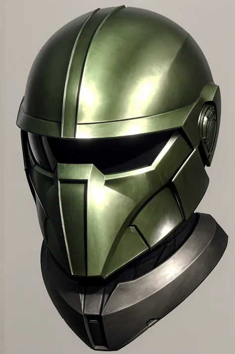 Drawing of a spartan helmet from the game halo
