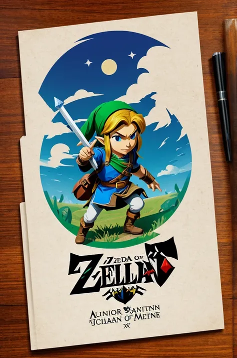 Logo with designs from the zelda ocarina of time game
