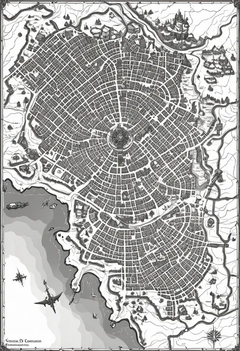 um close de um mapa  / battle maps, map dnd, extRemely detailed d&d Map, fantasy caRtogRaphy, d&d Map, game map, dnd configuration!, gRidless map dnd, steam woRkshop maps, highly detailed map, fantasy map, d&d fantasy scenario, fantasy maps, medieval city ...