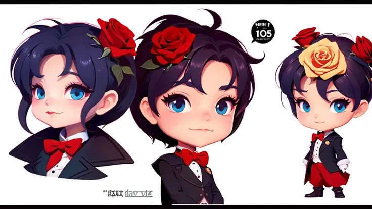 a rose as a cute cartoon character --stylize 1000 --weird (10-25) V6